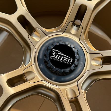 5330F Rizo forged satin gold satin black for Porsche 911 detailed Images-1