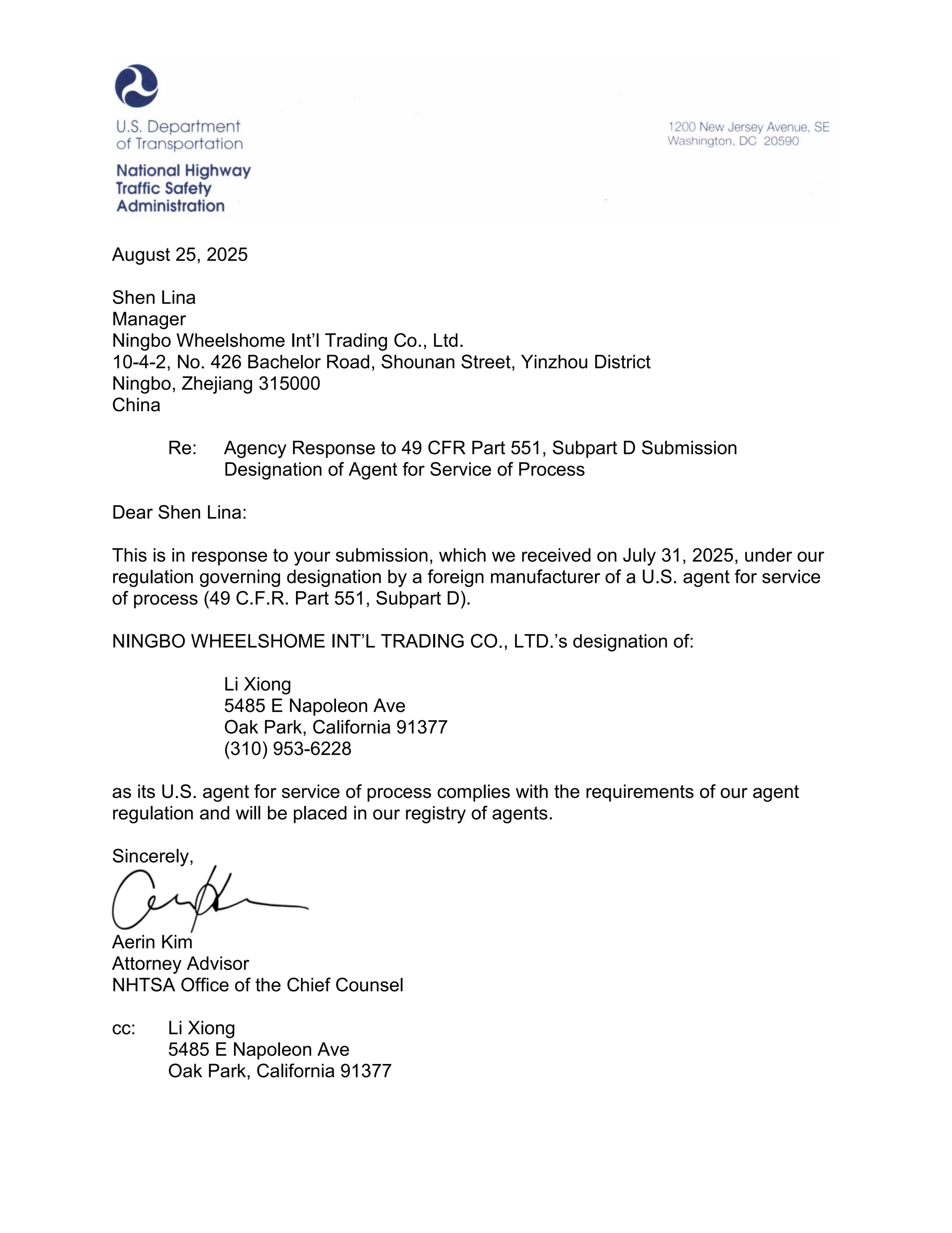 NingboWheelshomeInt'lTradingCo.,Ltd.Letter_01