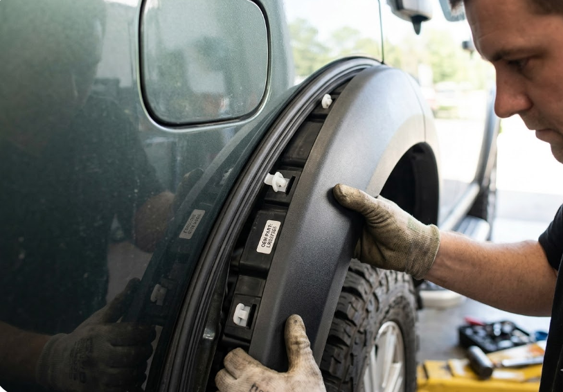 How To Reinstall The Wheel Arch On A Land Rover LR4?