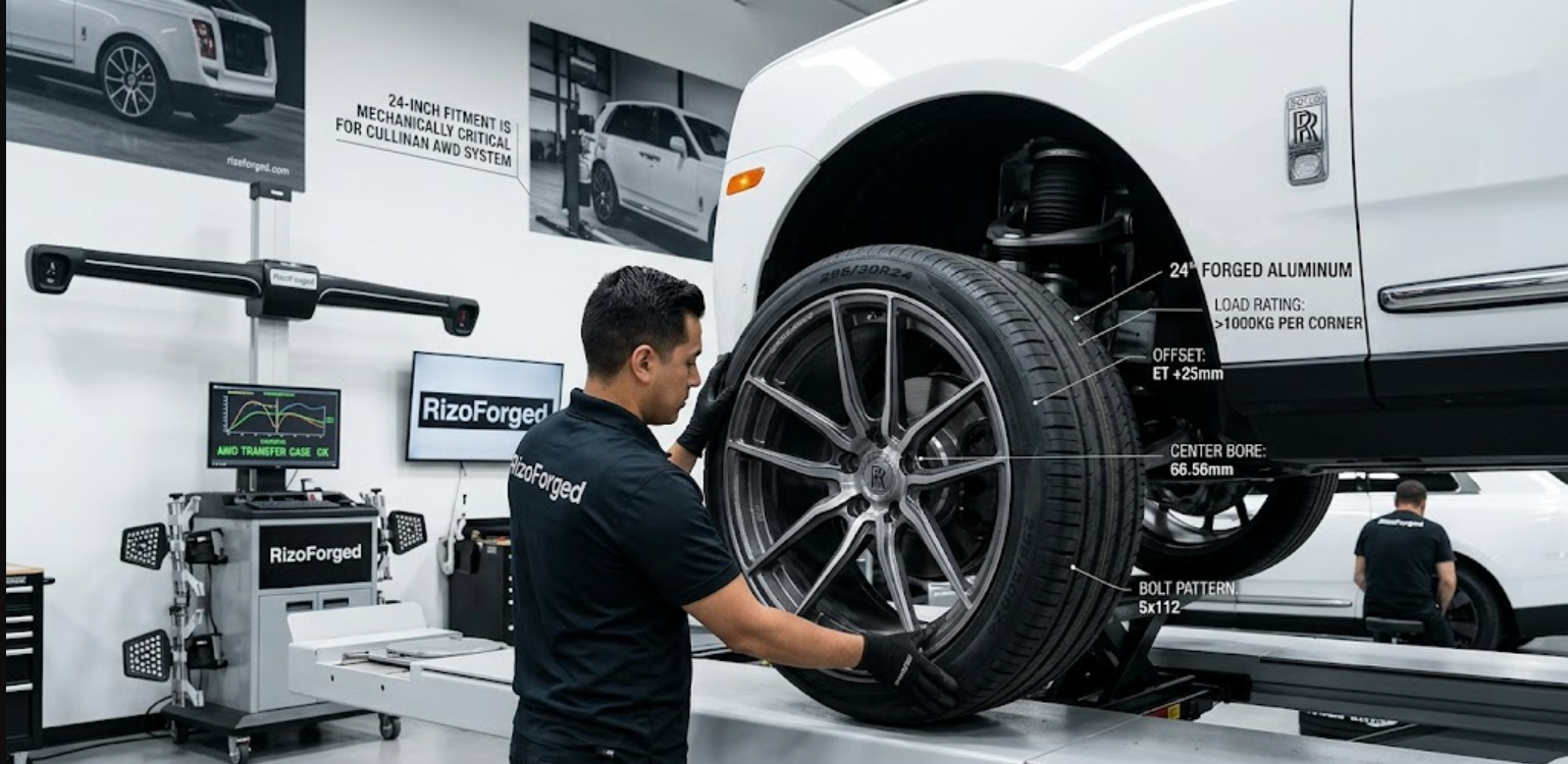 È possibile montare cerchi da 24 pollici su una Rolls Royce Cullinan?