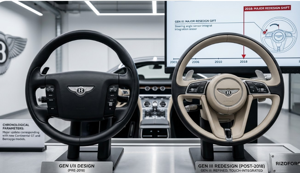When Did Bentley Change Steering Wheel?