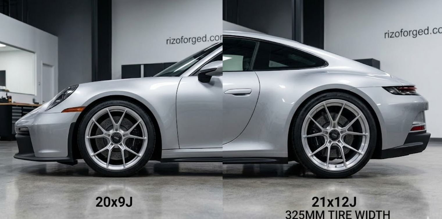 ¿Por qué Porsche tiene ruedas de diferentes tamaños?