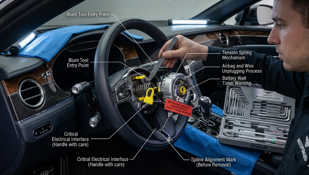 How To Remove The Steering Wheel On A Bentley Continental GT?