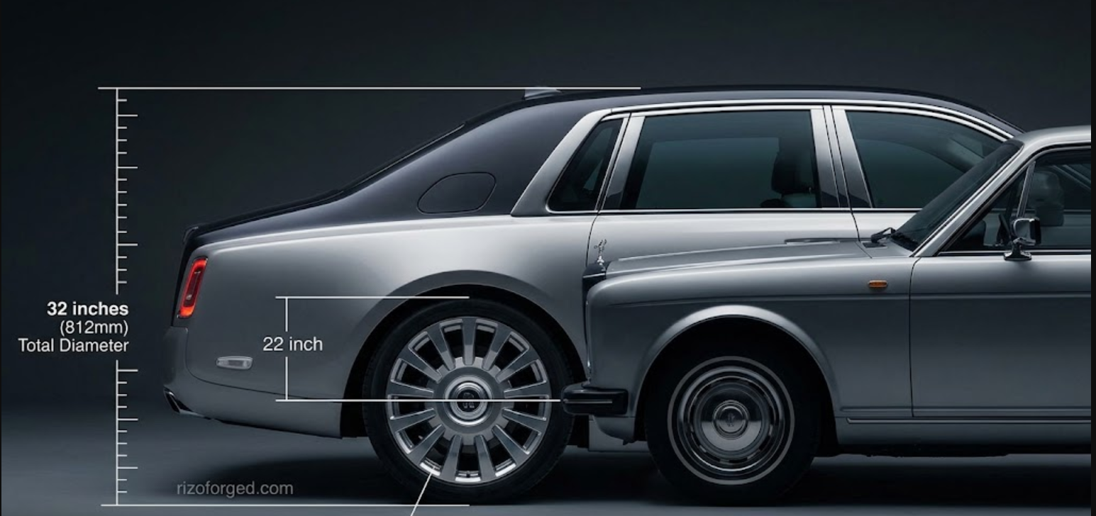 Perché i cerchi delle Rolls Royce sembrano sproporzionatamente grandi?