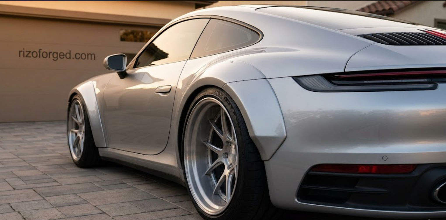 ¿Qué son los pasos de rueda ensanchados en un Porsche?