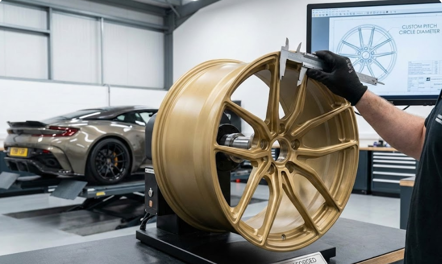 Custom gold alloy wheels