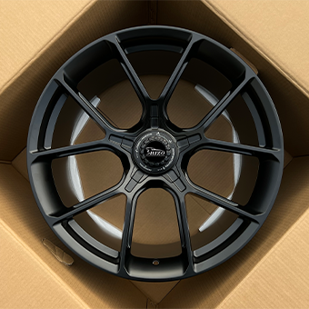 5322F Satin Black 20 inch rims for Porsche 992 GT3