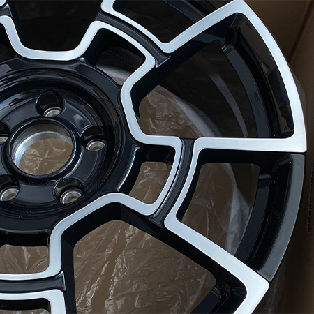 5798F Black machined face rolls royce Ghost wheels DETAIL