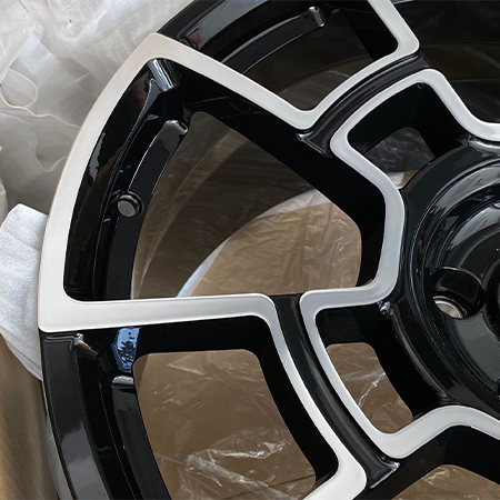5798F Black machined face rolls royce Ghost wheels DETAIL