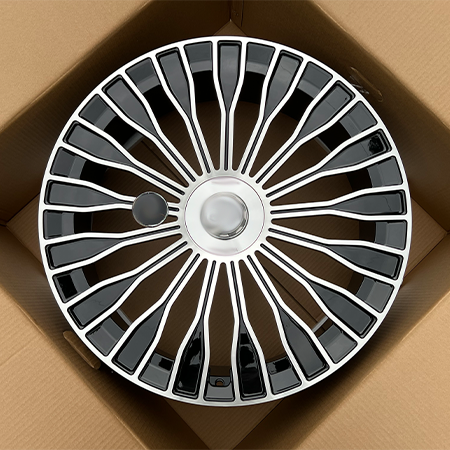8125F Black machined face multi spoke wheels for Maybach