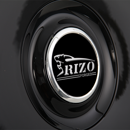 Rizo gloss black full face mulsanne wheels detail