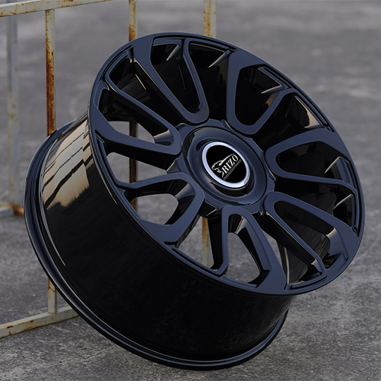 gloss black multi spoke range rover turbine wheels-2