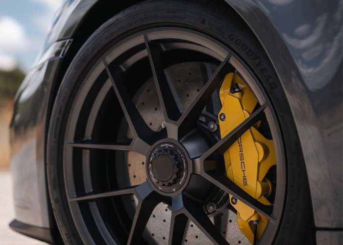 Espacio libre para frenos del Porsche 911
