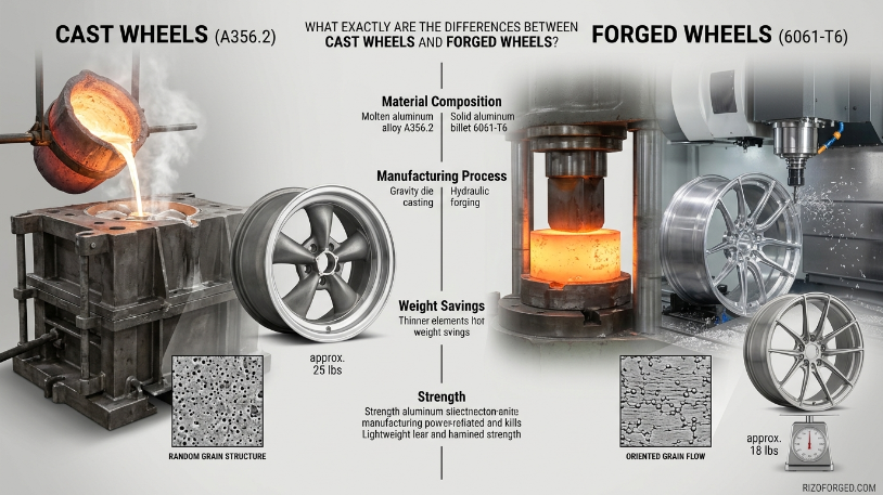 What Exactly Are The Differences Between Cast Wheels And Forged Wheels?